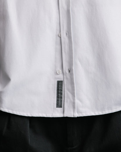 GROCERY ASYMMETRIC POCKET OXFORD SHIRT/ WHITE
