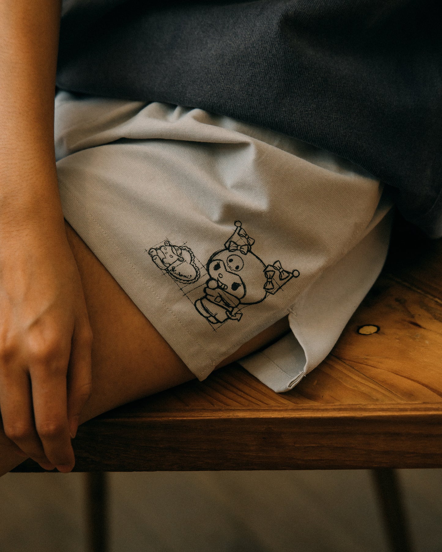 GROCERY | KUROMI BOXER SHORTS/ GREY
