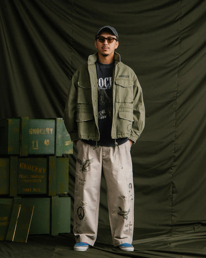 GROCERY M-65 MILITARY FIELD JACKET/ OLIVE