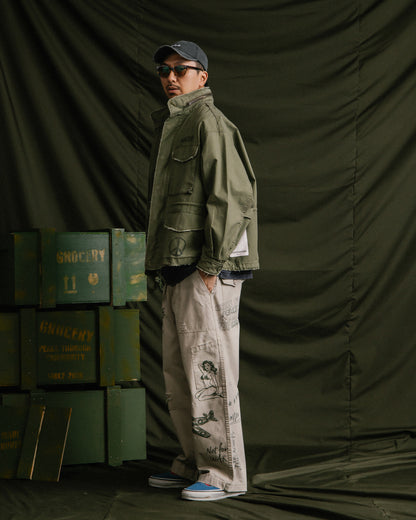 GROCERY M-65 MILITARY FIELD JACKET/ OLIVE