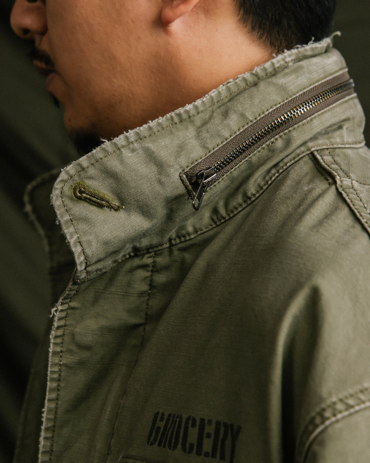 GROCERY M-65 MILITARY FIELD JACKET/ OLIVE