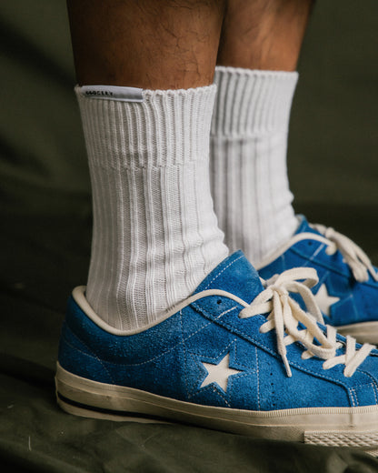 GROCERY HEAVYWEIGHT RIBBED SOCKS PACK / WHITE