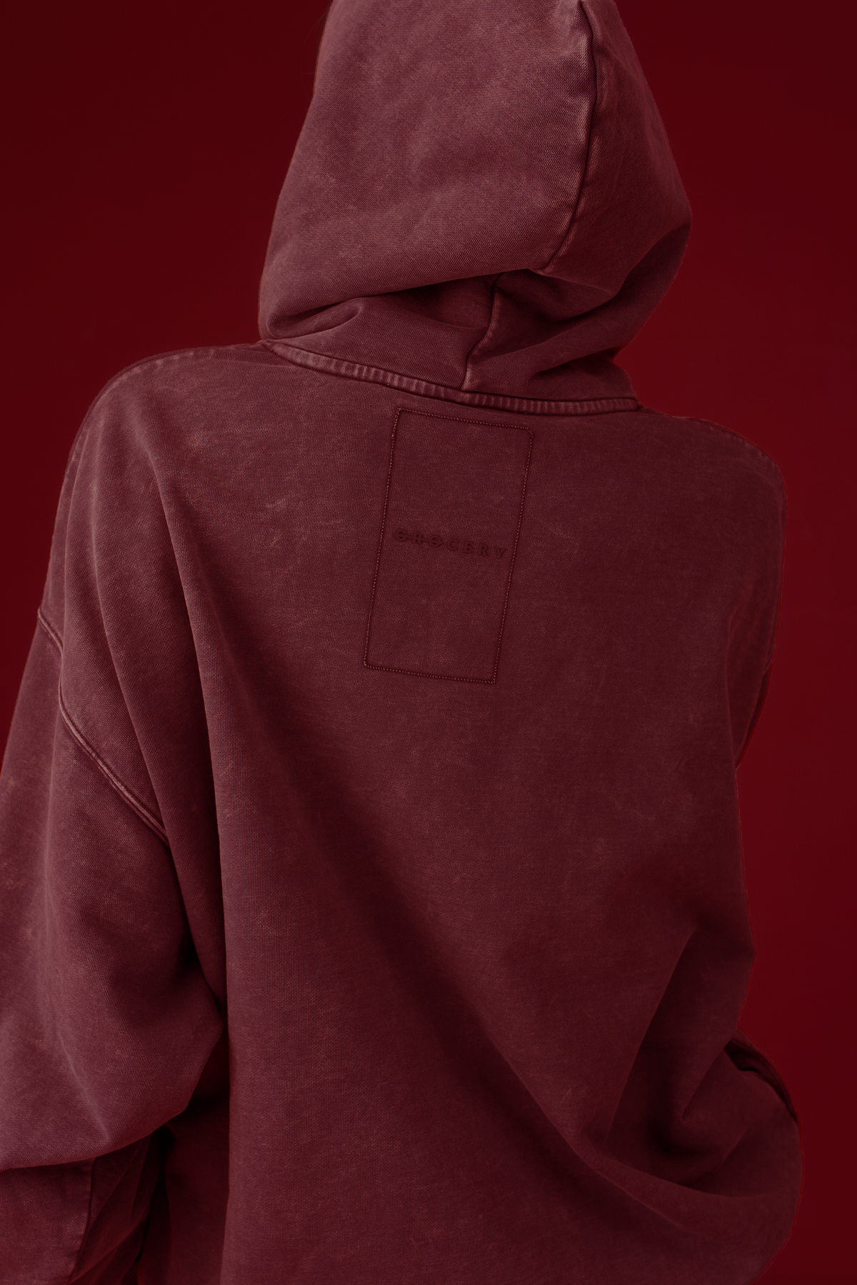 GROCERY BASIC WASHED HOODIE/ BURGUNDY