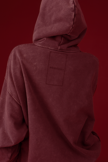 GROCERY BASIC WASHED HOODIE/ BURGUNDY
