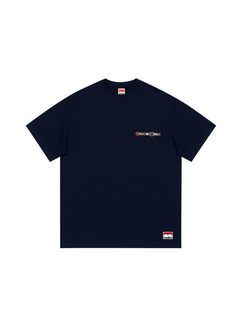 GROUNDZERO CREW NECK LOGO T-SHIRT-003/ NAVY