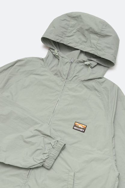 GROCERY PACKABLE NYLON WINDBREAKER/ GREIGE