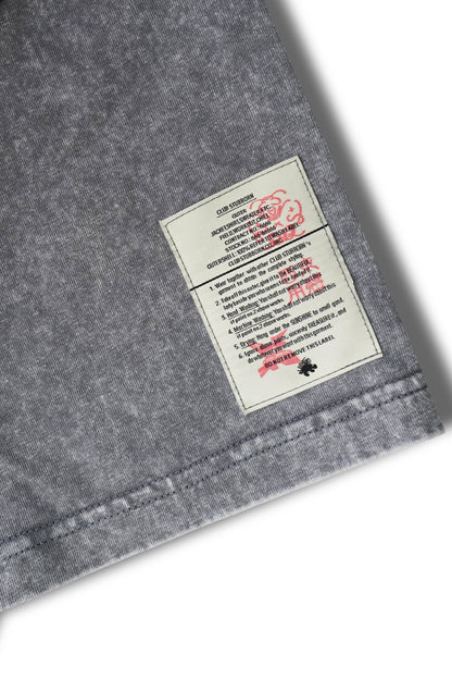 CLUB STUBBORN X OLDSOILISM THE LUCKY CRANE TEE/ WASHED GREY