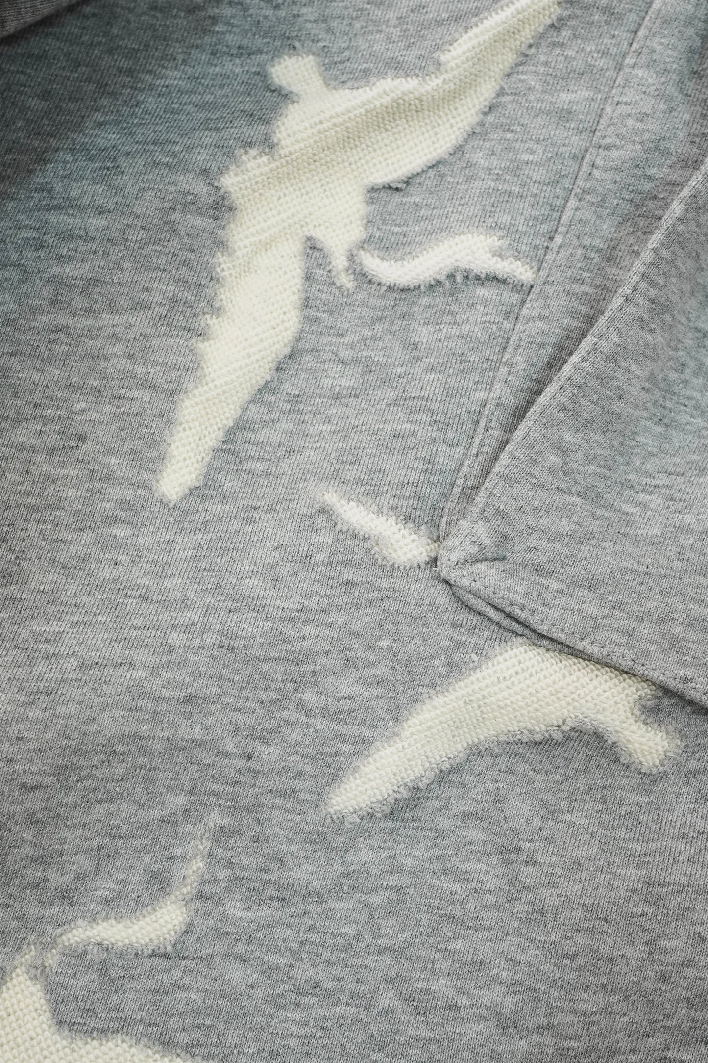 CLUB STUBBORN X OLDSOILISM M47 CROPPED SWEAT PANTS/ LASER CRANE GREY