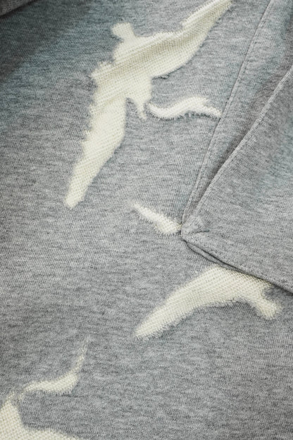 CLUB STUBBORN X OLDSOILISM M47 CROPPED SWEAT PANTS/ LASER CRANE GREY