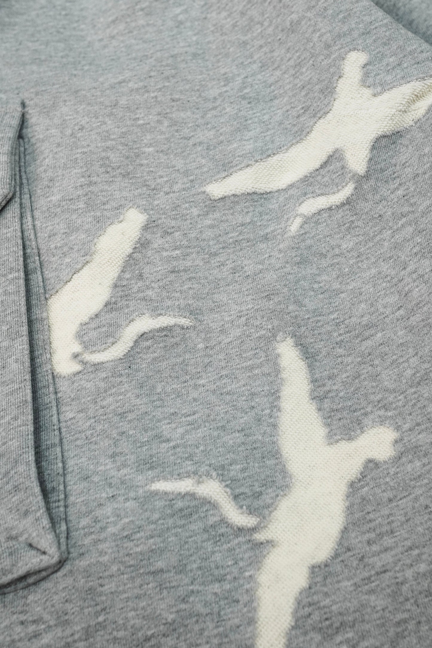 CLUB STUBBORN X OLDSOILISM M47 CROPPED SWEAT PANTS/ LASER CRANE GREY