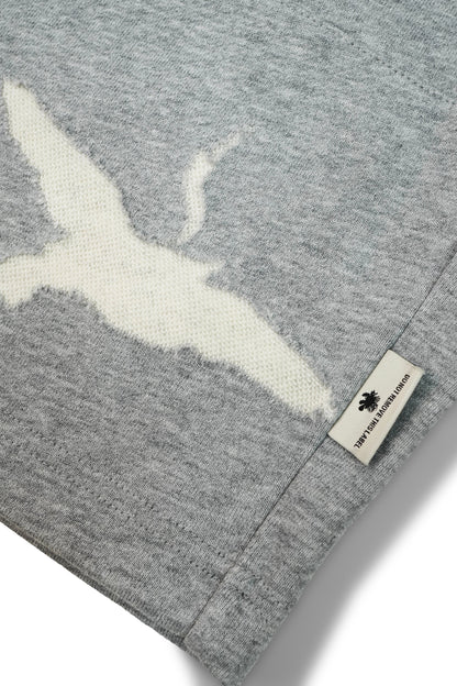 CLUB STUBBORN X OLDSOILISM M47 CROPPED SWEAT PANTS/ LASER CRANE GREY