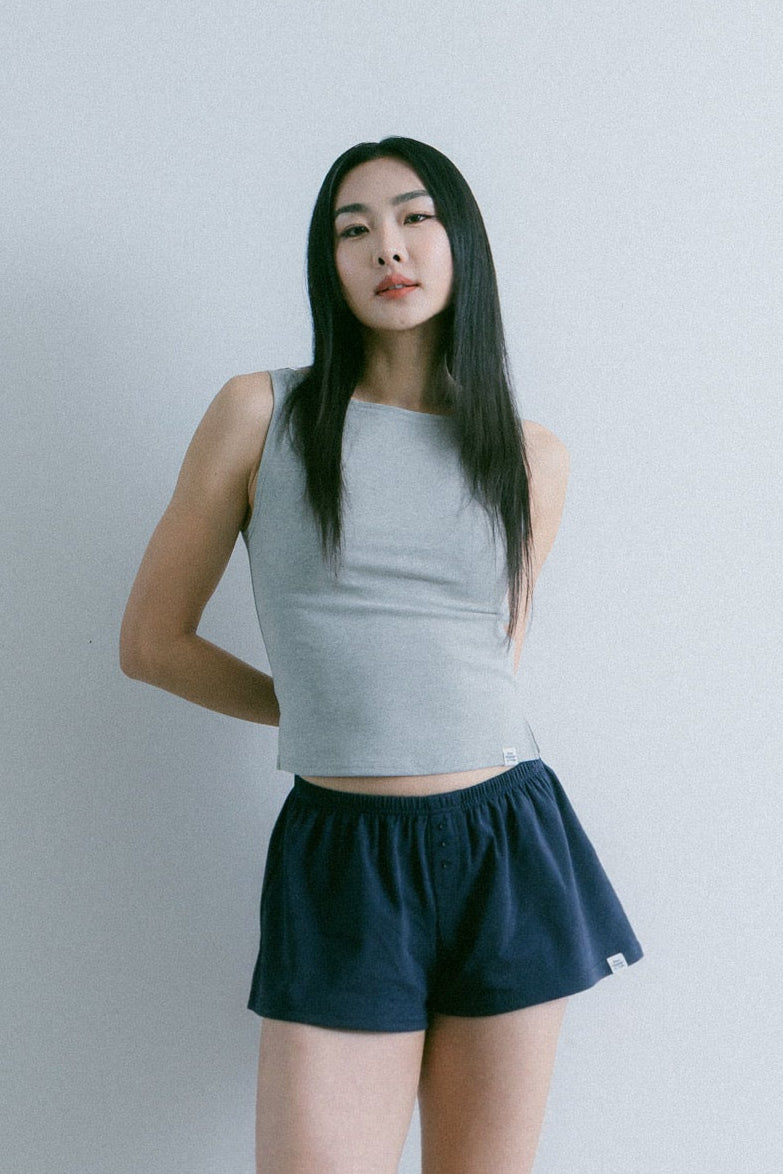 Aim Higher Club Essential Sleeveless Top / Flecking Grey