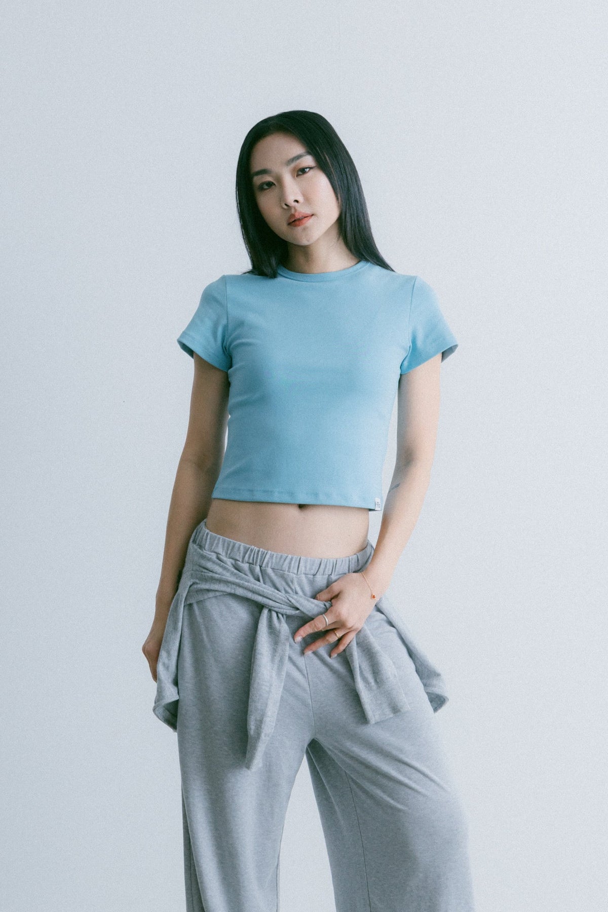 Aim Higher Club Essential Fitted Tee/ Vintage Sky Blue