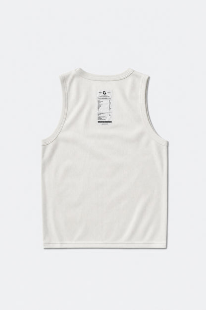 GROCERY INVOICE TANK TOP/ WHITE