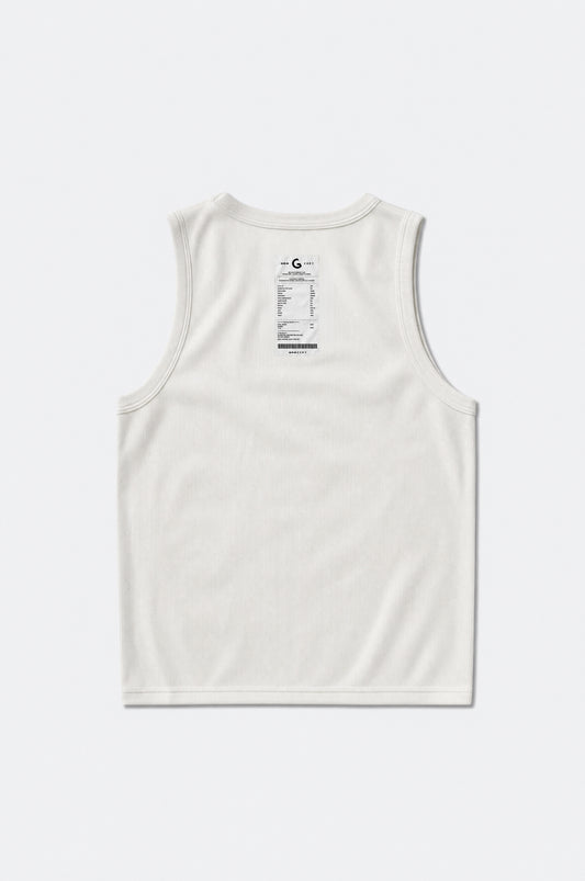 GROCERY INVOICE TANK TOP/ WHITE