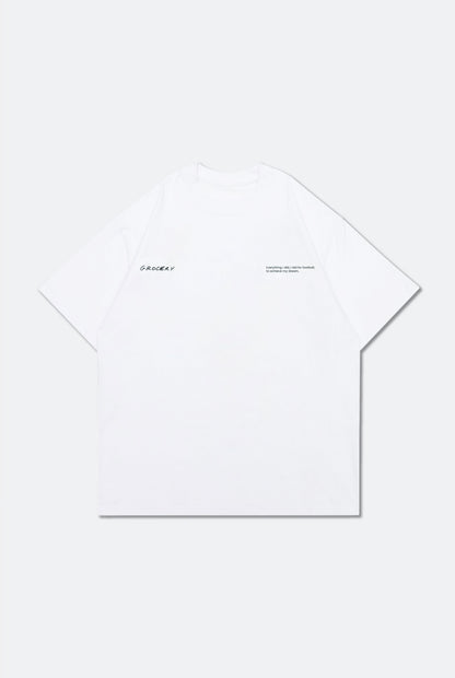GROCERY LAST DANCE OF THE GOAT GRAPHIC TEE BY ADAM LISTER/ WHITE
