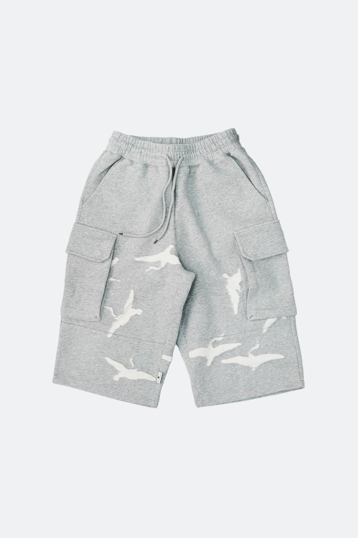 CLUB STUBBORN X OLDSOILISM M47 CROPPED SWEAT PANTS/ LASER CRANE GREY