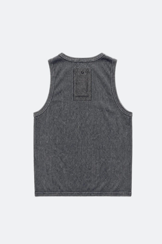 GROCERY WASHED INVOICE TANK TOP/ CHARCOAL