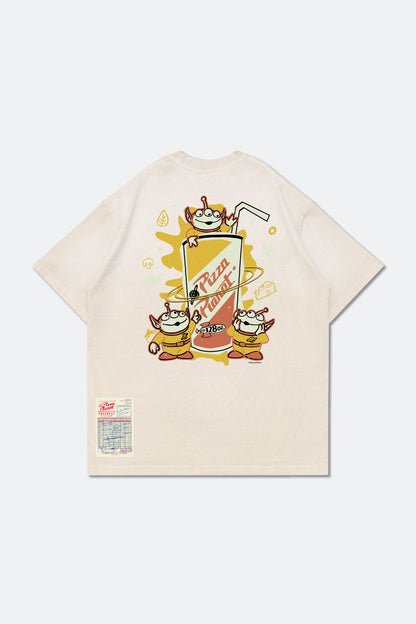 GROCERY | TARMAC | TOY STORY PIZZA PLANET CUP WASHED GRAPHIC BOXY TEE/ CREAM