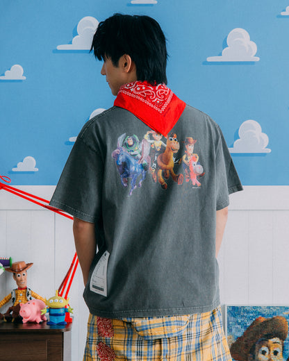 GROCERY | TARMAC | TOY STORY PONY RIDERS WASHED GRAPHIC BOXY TEE/ CHARCOAL