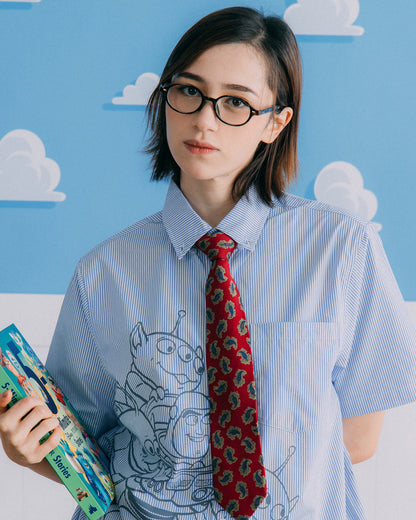 GROCERY | TARMAC | TOY STORY BUZZ & ALIENS STRIPE SHORT SLEEVE SHIRT/ BLUE