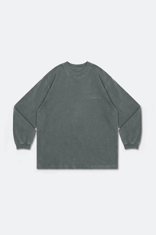 GROCERY BASIC WASHED LONG TOP/ GREY