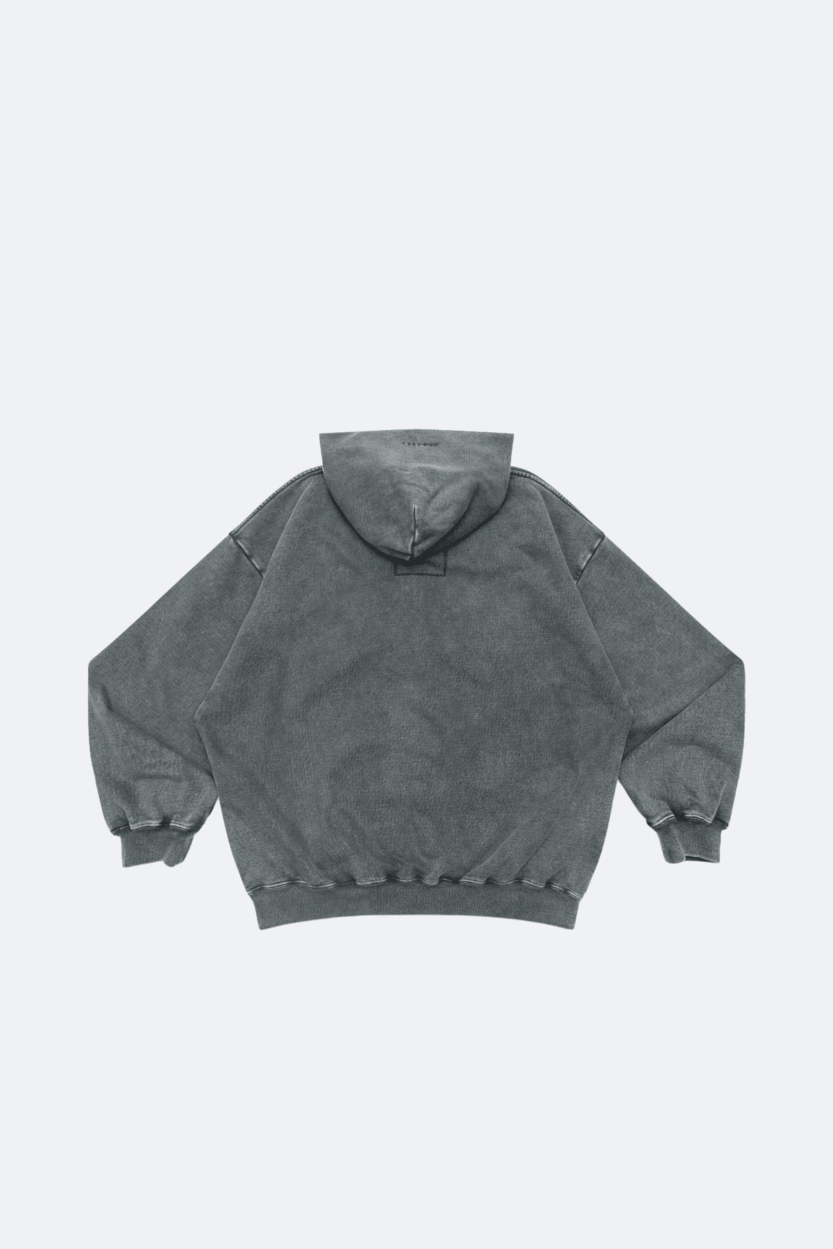 GROCERY BASIC WASHED ZIP UP HOODIE/ GREY