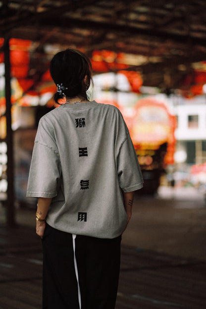 NEEDLESS SS26 WASHED LOGO TEE/ SAND