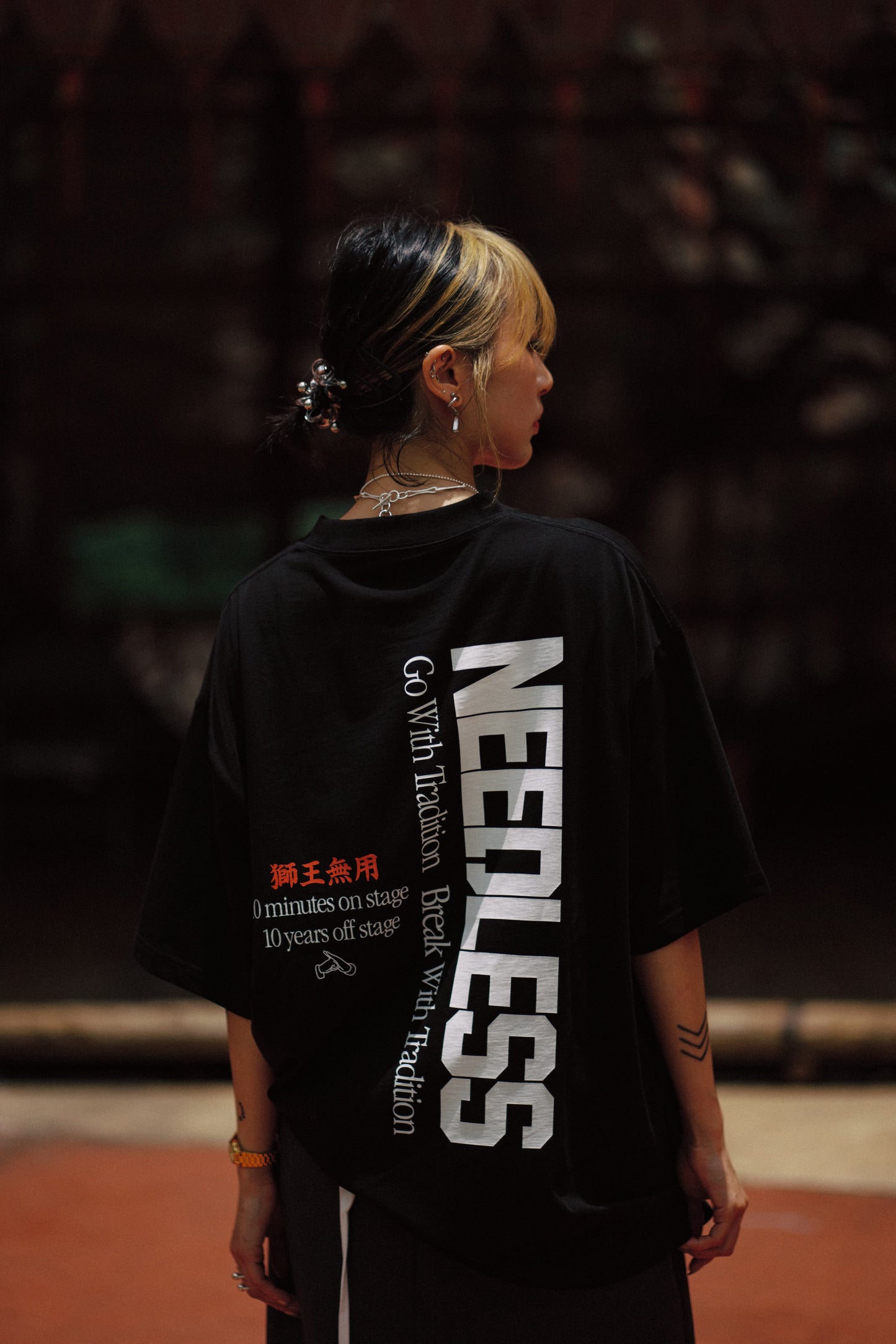 NEEDLESS SS26 POCKET TEE/ BLACK