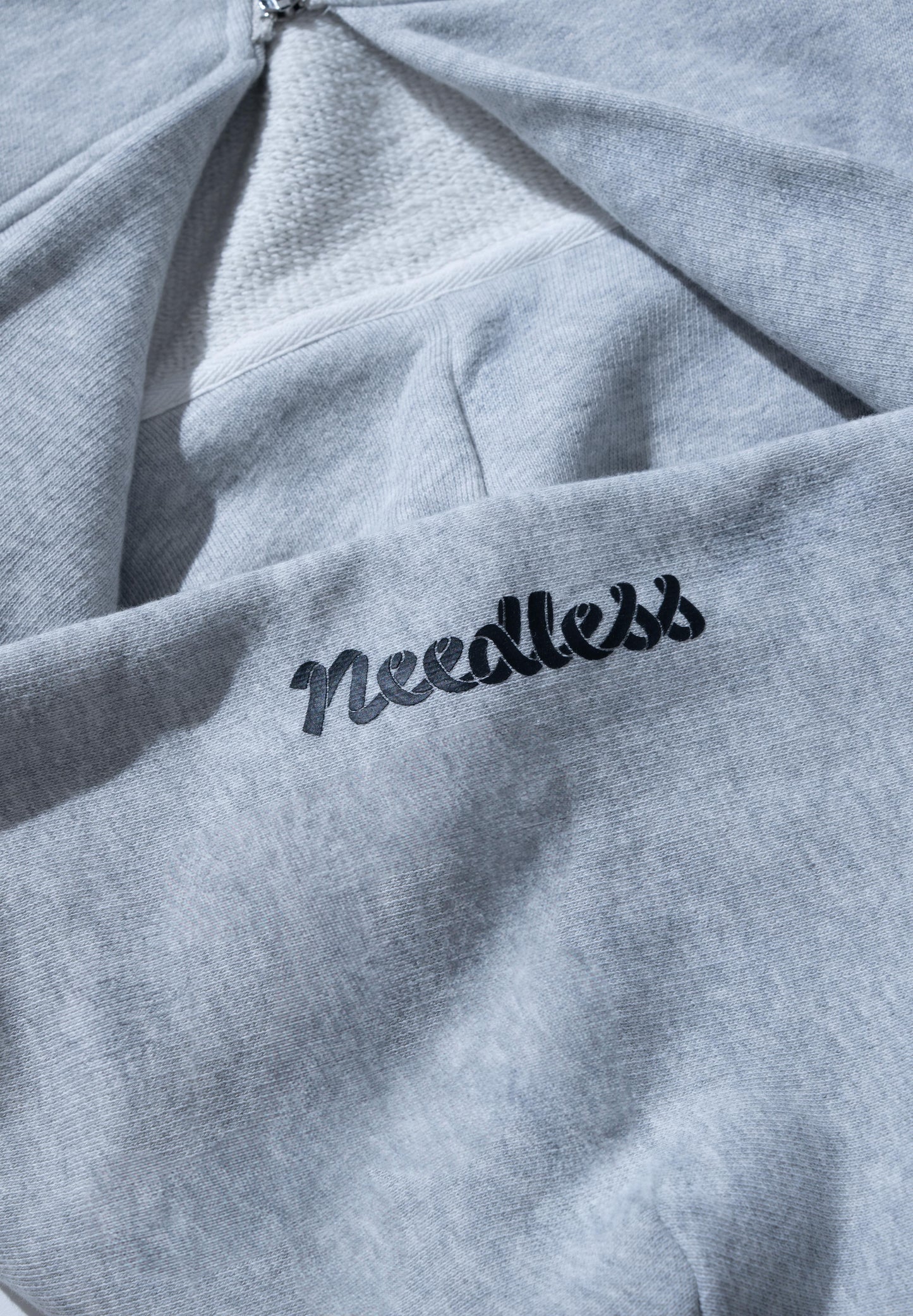 URDU X NEEDLESS DONALD DUCK KUNG FU ZIP UP HOODIE/ GREY