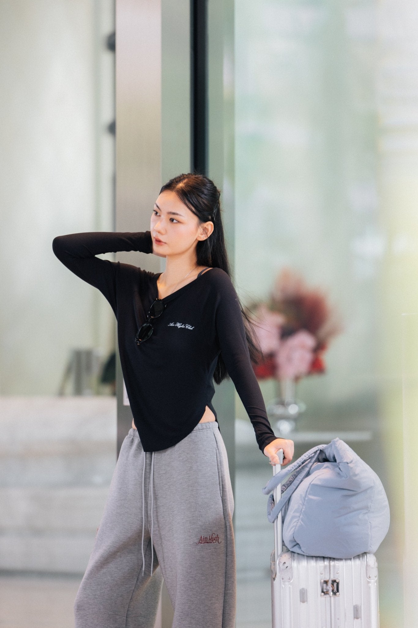 Aim Higher Club 2 - Way Long Sleeve Top/ Black - GROGROCERY