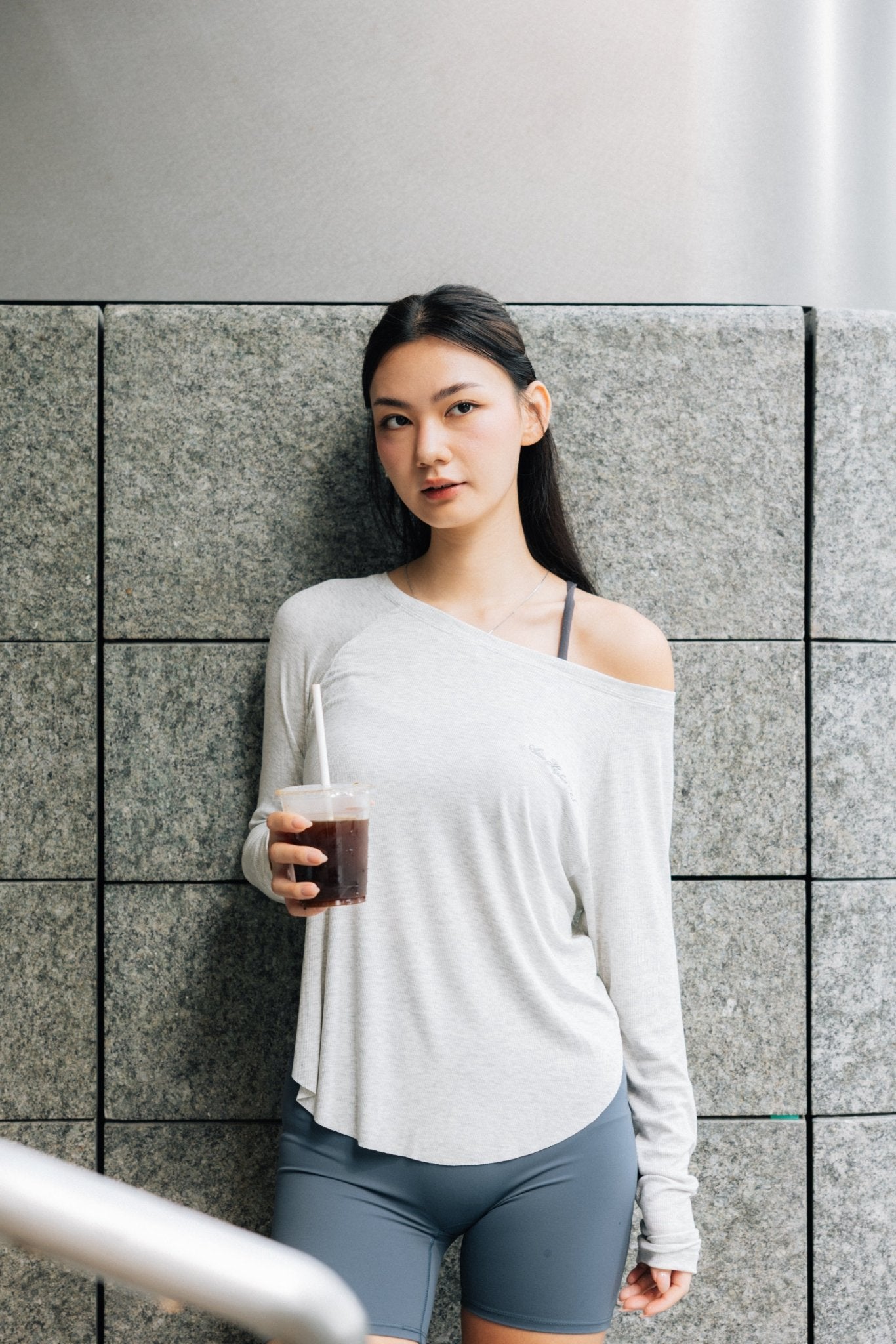 Aim Higher Club 2 - Way Long Sleeve Top/ Flecking Oat - GROGROCERY