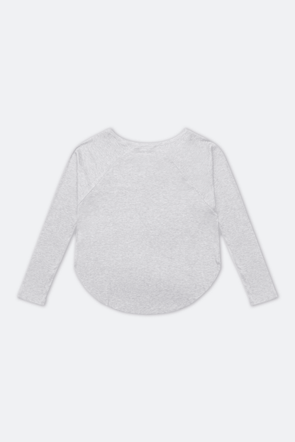 Aim Higher Club 2 - Way Long Sleeve Top/ Flecking Oat - GROGROCERY