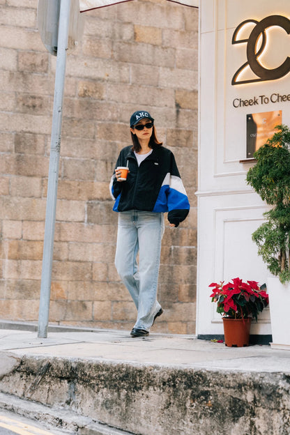 Aim Higher Club 3 - Color Tone Classic Windbreaker/ Black - Dazzling Blue - GROGROCERY