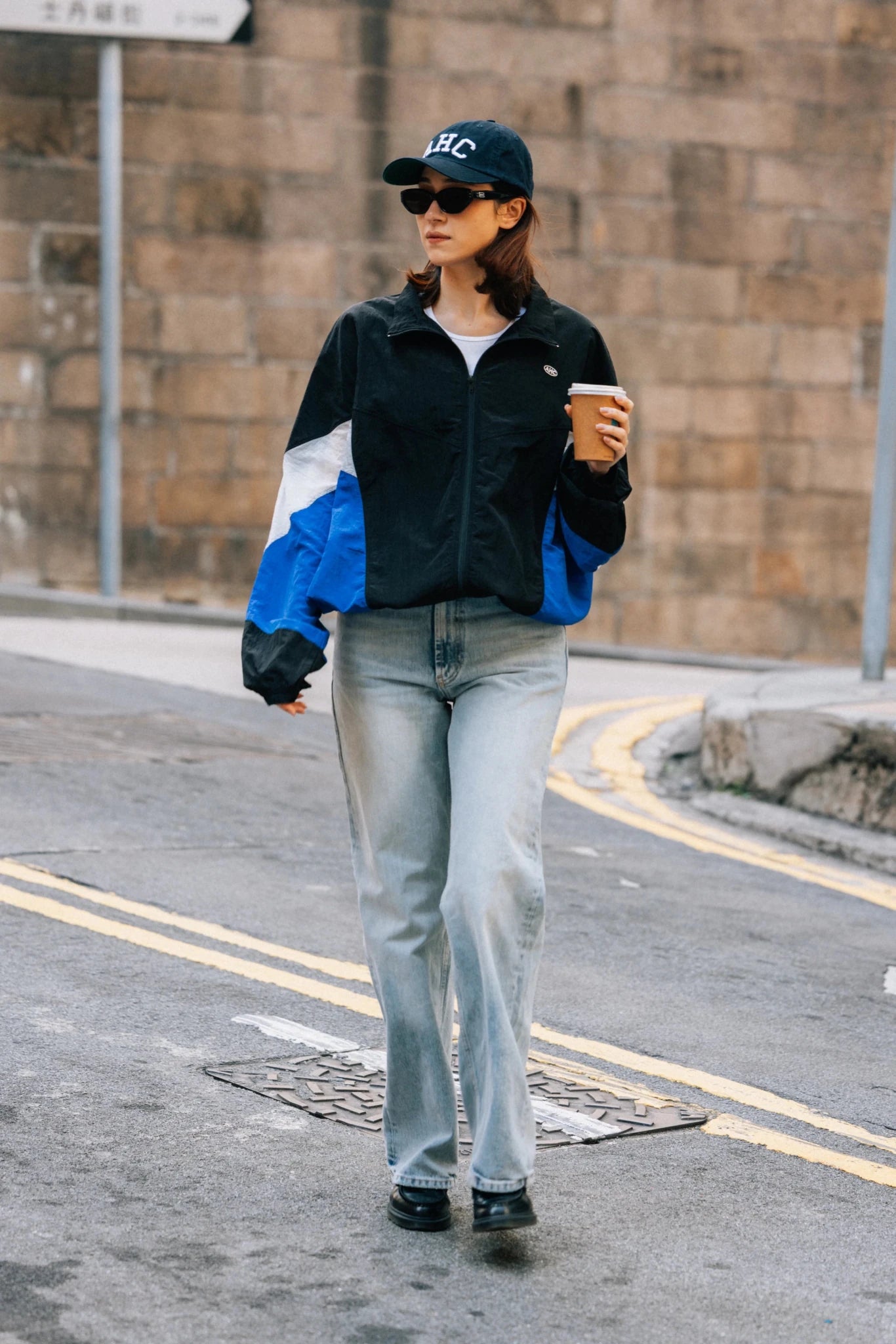 Aim Higher Club 3 - Color Tone Classic Windbreaker/ Black - Dazzling Blue - GROGROCERY