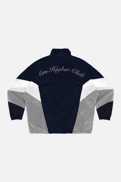 Aim Higher Club 3-Color Tone Unisex Classic Windbreaker/ Navy-Grey - GROGROCERY