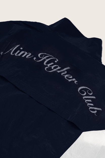 Aim Higher Club 3-Color Tone Unisex Classic Windbreaker/ Navy-Grey - GROGROCERY