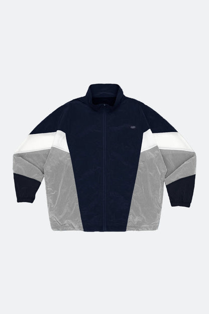 Aim Higher Club 3-Color Tone Unisex Classic Windbreaker/ Navy-Grey - GROGROCERY