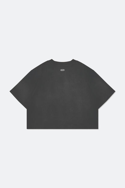 Aim Higher Club Basic Crop Tee/ Washed Charcoal - GROGROCERY