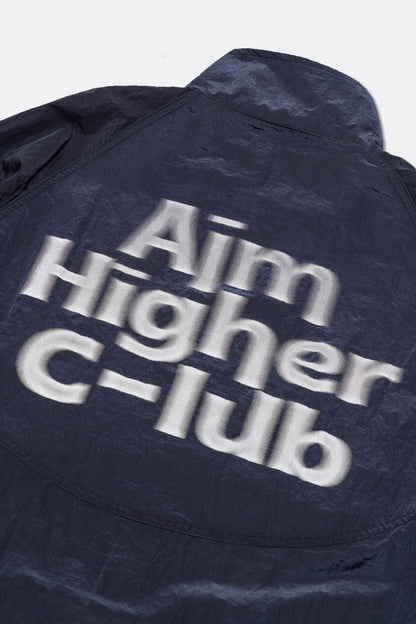 Aim Higher Club Blurry Logo Windbreaker/ Navy - GROGROCERY