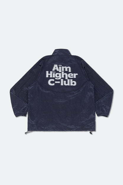 Aim Higher Club Blurry Logo Windbreaker/ Navy - GROGROCERY