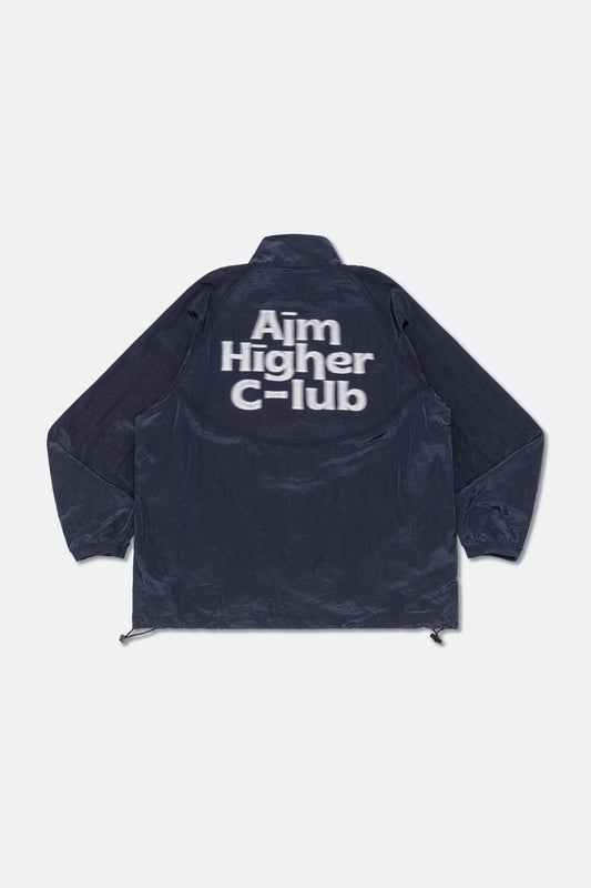 Aim Higher Club Blurry Logo Windbreaker/ Navy - GROGROCERY