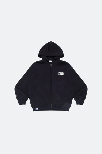 Aim Higher Club ♥ Cinnamoroll Aim High Stay Soft Cloud Touch Zip Up Hoodie/ Navy - GROGROCERY