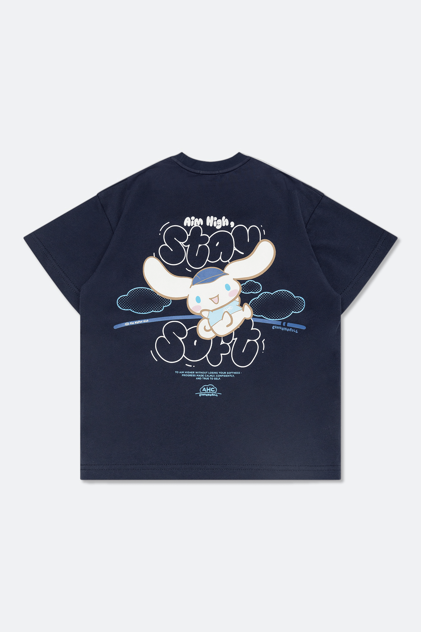 Aim Higher Club ♥ Cinnamoroll Aim High Stay Soft Unisex Tee/ Navy - GROGROCERY