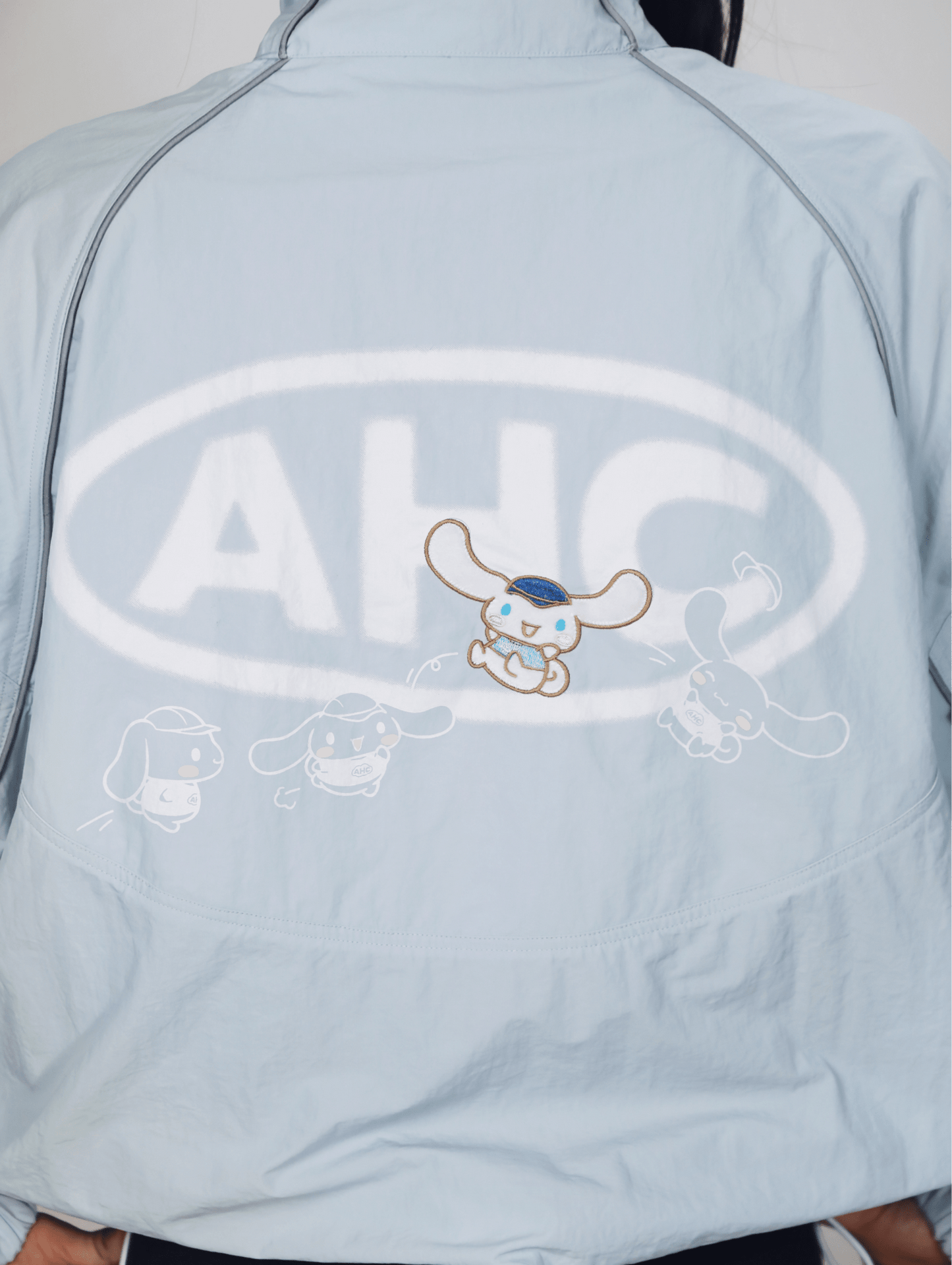Aim Higher Club ♥ Cinnamoroll Jumping on the Cloud Windbreaker/ Light Baby Blue - GROGROCERY
