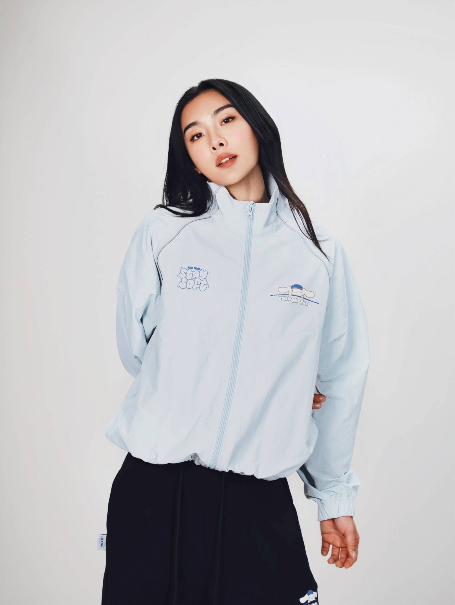 Aim Higher Club ♥ Cinnamoroll Jumping on the Cloud Windbreaker/ Light Baby Blue - GROGROCERY