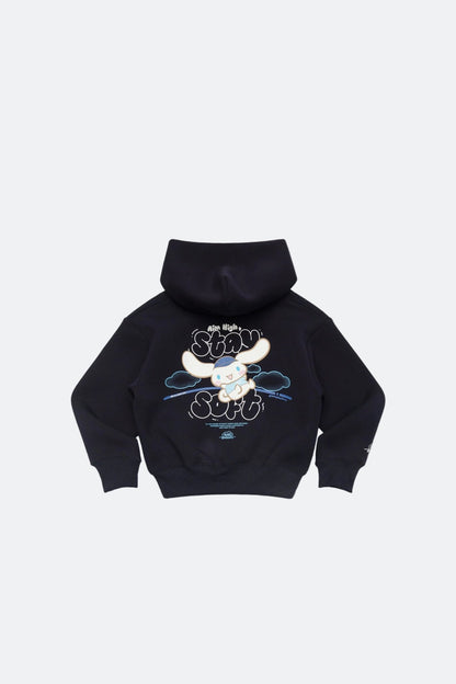 Aim Higher Club ♥ Cinnamoroll Kids Aim High Stay Soft Cloud Touch Zip Up Hoodie/ Navy - GROGROCERY