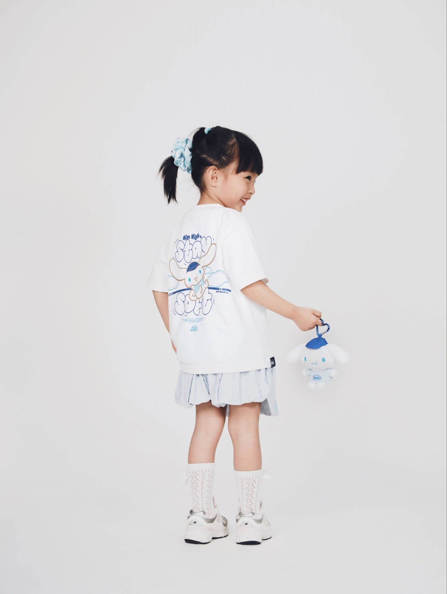 Aim Higher Club ♥ Cinnamoroll Kids Aim High Stay Soft Unisex Tee/ White - GROGROCERY