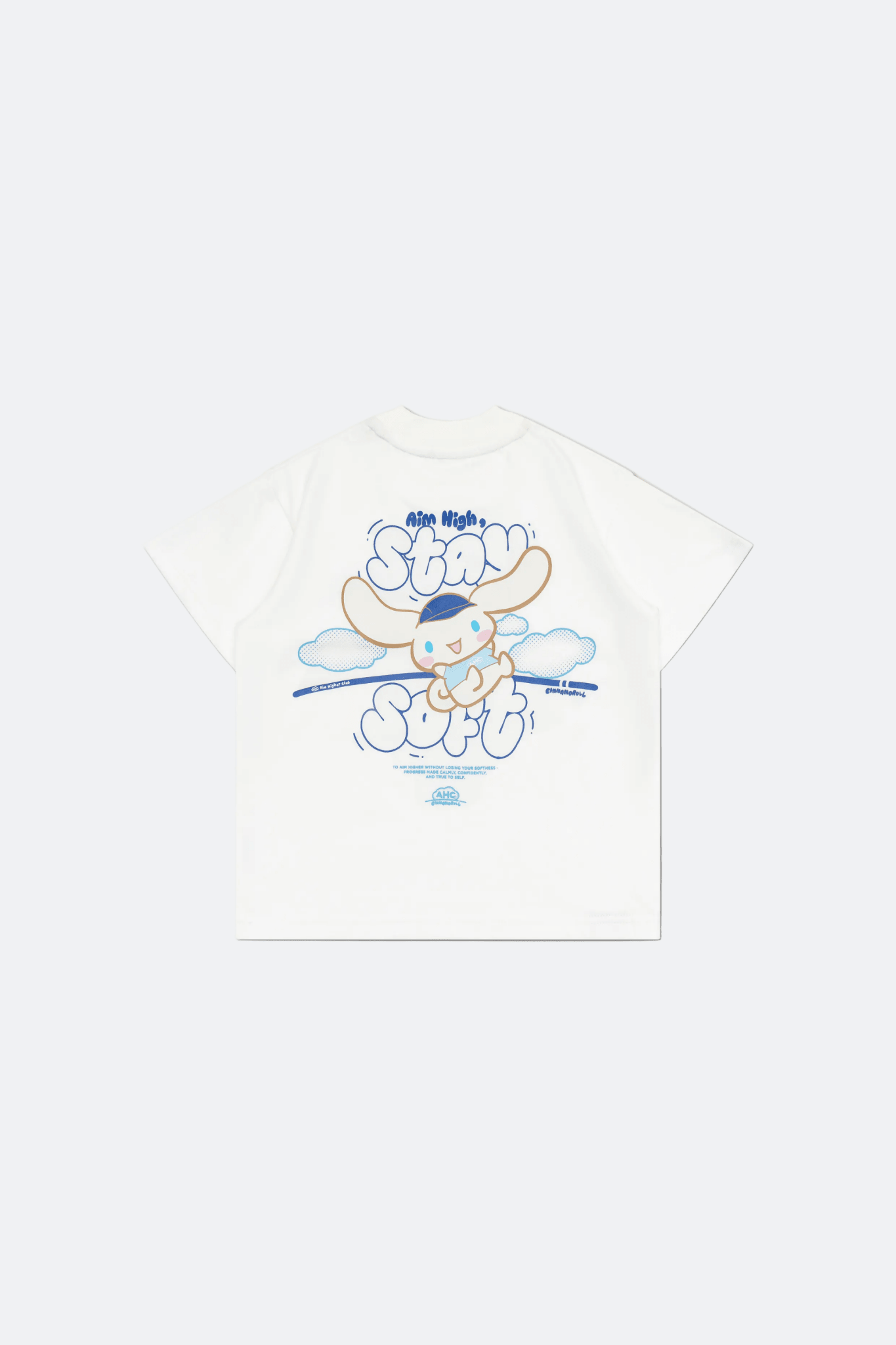 Aim Higher Club ♥ Cinnamoroll Kids Aim High Stay Soft Unisex Tee/ White - GROGROCERY