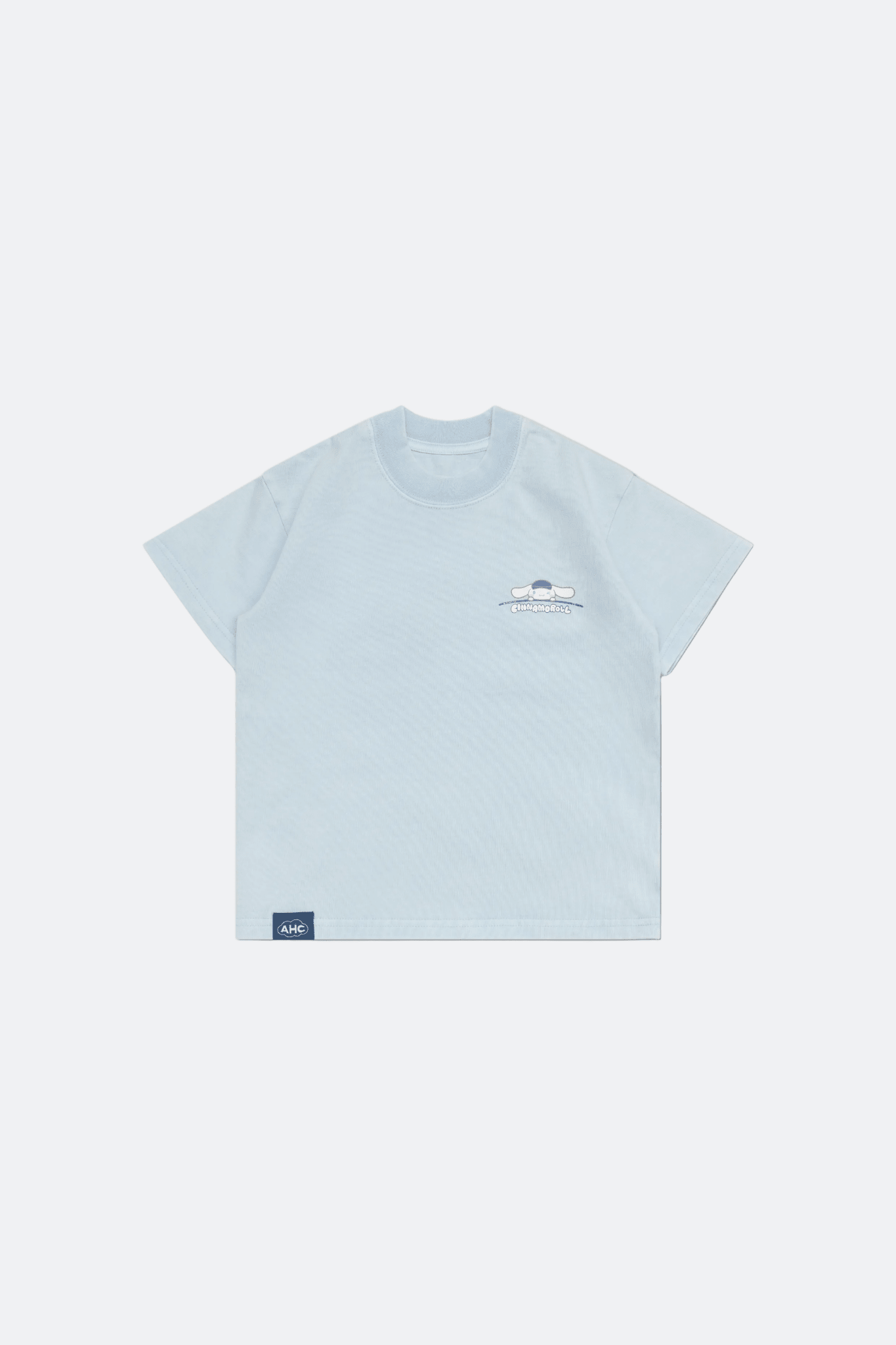 Aim Higher Club ♥ Cinnamoroll Kids Jumping on the Cloud Unisex Tee/ Washed Baby Blue - GROGROCERY